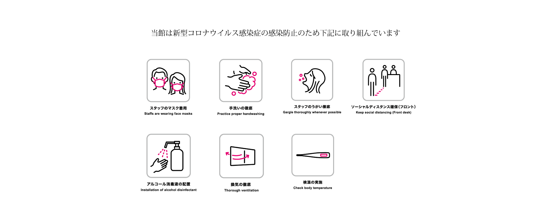 当館コロナウイルス感染症への対策について